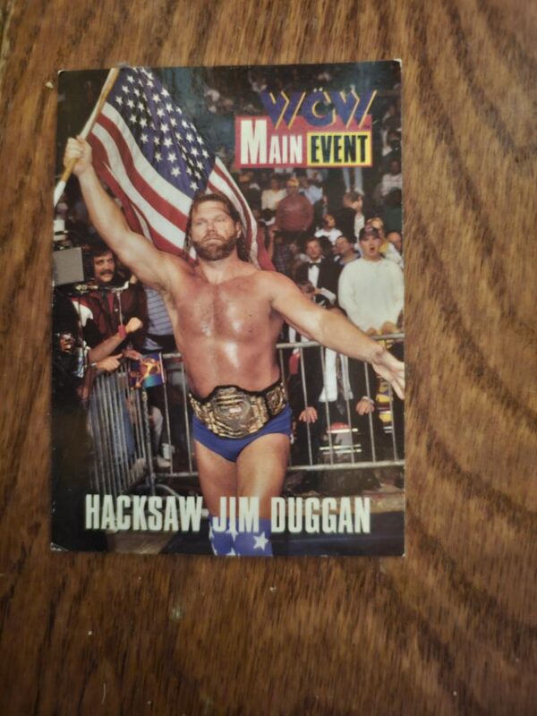 Wrestling Collectable Trading Cards: WCW Hacksaw with Flag and Belt