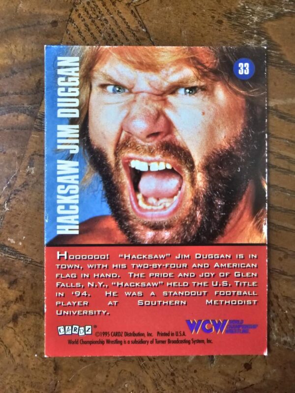 Wrestling Collectable Trading Cards: WCW Hacksaw with Flag and Belt